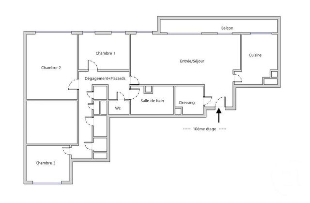 Appartement F5 à vendre - 5 pièces - 93.11 m2 - PARIS - 75012 - ILE-DE-FRANCE - Century 21 Bel Air