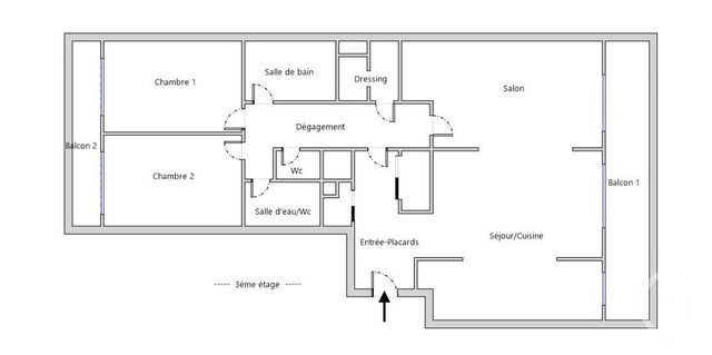 Appartement F4 à vendre - 4 pièces - 92.17 m2 - PARIS - 75012 - ILE-DE-FRANCE - Century 21 Bel Air