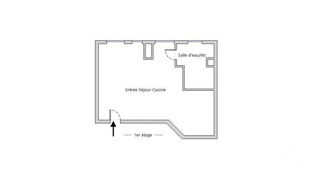 Appartement Studio à vendre - 1 pièce - 22.37 m2 - PARIS - 75012 - ILE-DE-FRANCE - Century 21 Bel Air