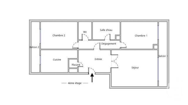 Appartement F3 à vendre - 3 pièces - 64.05 m2 - PARIS - 75012 - ILE-DE-FRANCE - Century 21 Bel Air