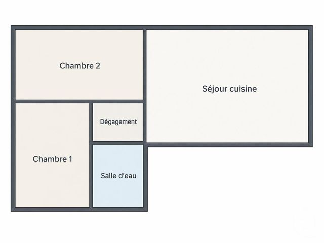 Appartement F3 à vendre - 3 pièces - 46.01 m2 - PARIS - 75020 - ILE-DE-FRANCE - Century 21 Bel Air